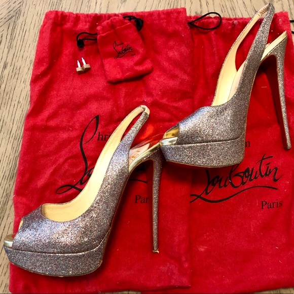 Christian Louboutin Lady Peep Sling 150mm Size 39 - Picture 2 of 8